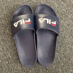 Fila Urban Outfitters Small Mens Blue Slides
